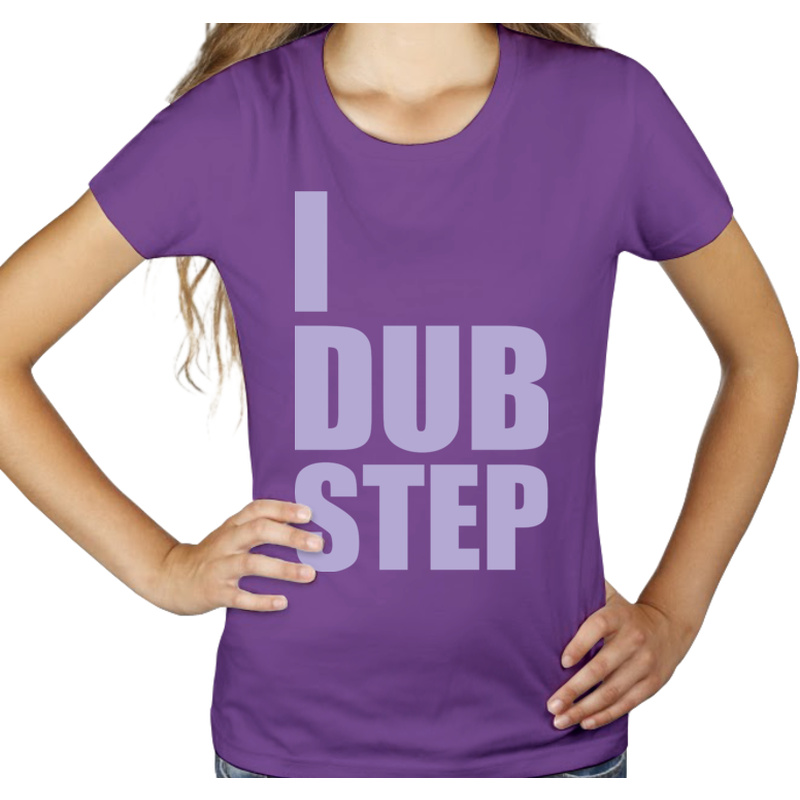 I Love Dub Step - Damska Koszulka Fioletowa