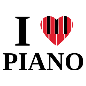 I Love Piano - Kubek Biały