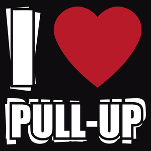I Love Pull-Up - Męska Koszulka Czarna