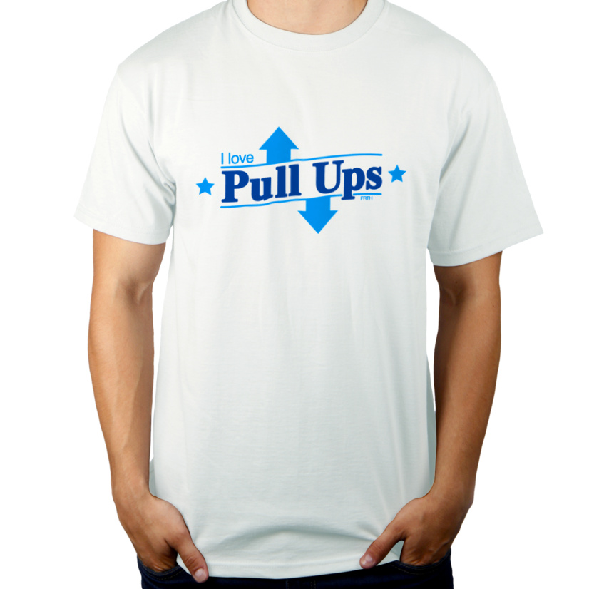 I Love Pull Ups - Męska Koszulka Biała