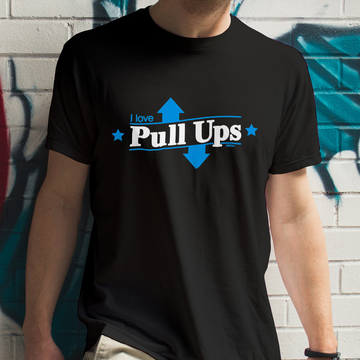 I Love Pull Ups - Męska Koszulka Czarna