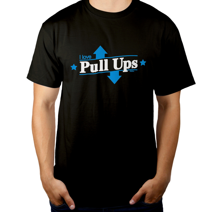 I Love Pull Ups - Męska Koszulka Czarna