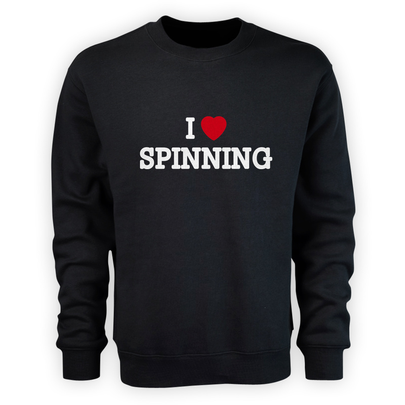 I Love Spinning - Męska Bluza Czarna