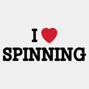 I Love Spinning - Męska Koszulka Biała