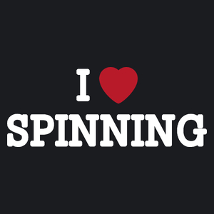 I Love Spinning - Damska Koszulka Czarna