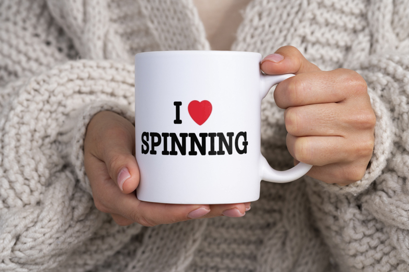 I Love Spinning - Kubek Biały
