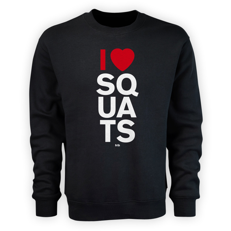 I Love Squats - Męska Bluza Czarna