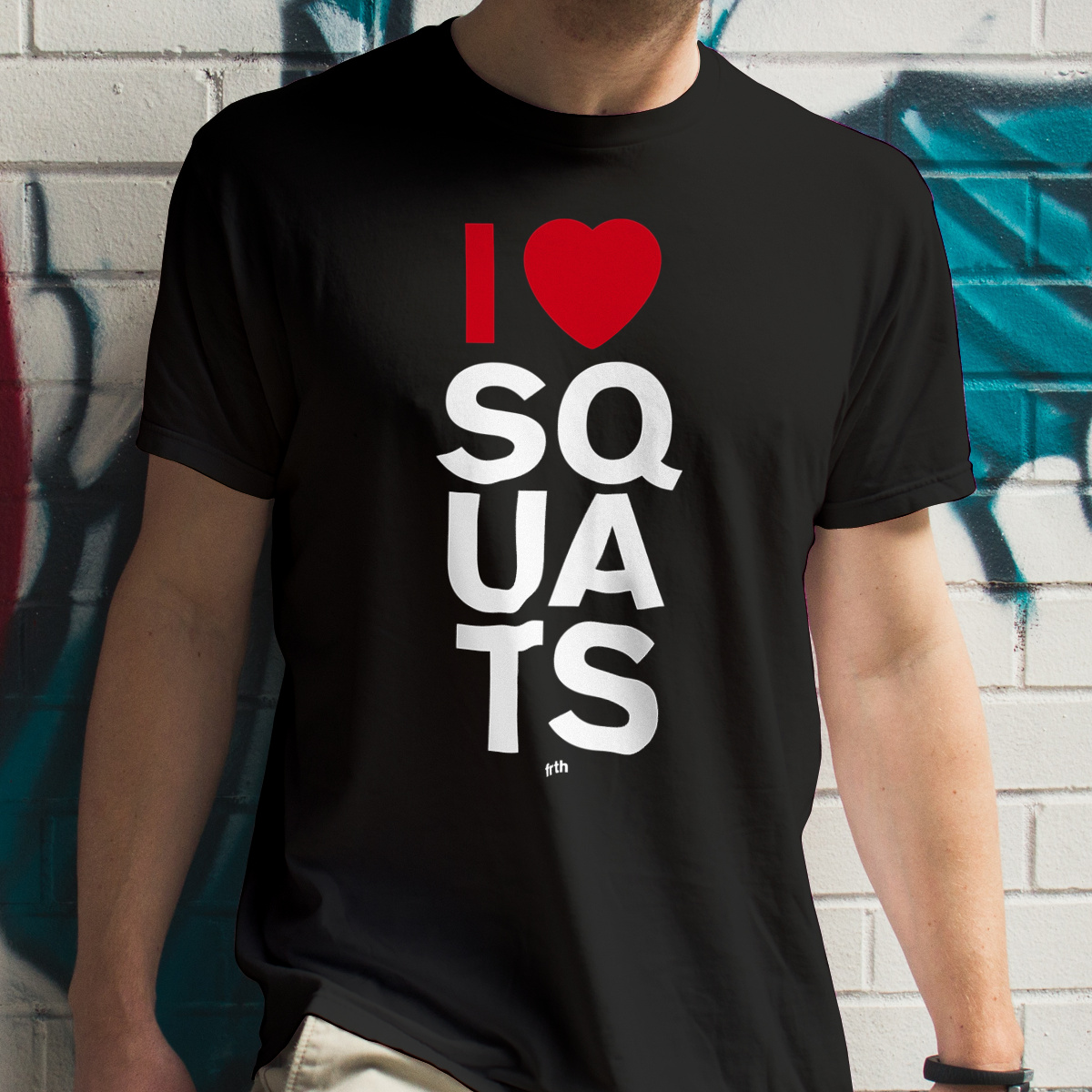 I Love Squats - Męska Koszulka Czarna