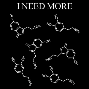I Need More Dopamine Serotonin - Torba Na Zakupy Czarna