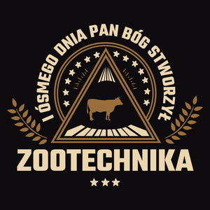 I Ósmego Dnia Pan Bóg Stworzył Zootechnika - Męska Koszulka Czarna