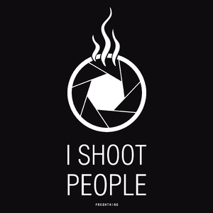 I Shoot People - Męska Bluza z kapturem Czarna