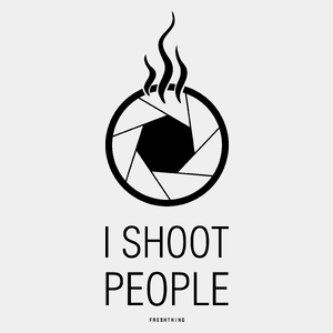 I Shoot People - Męska Koszulka Biała
