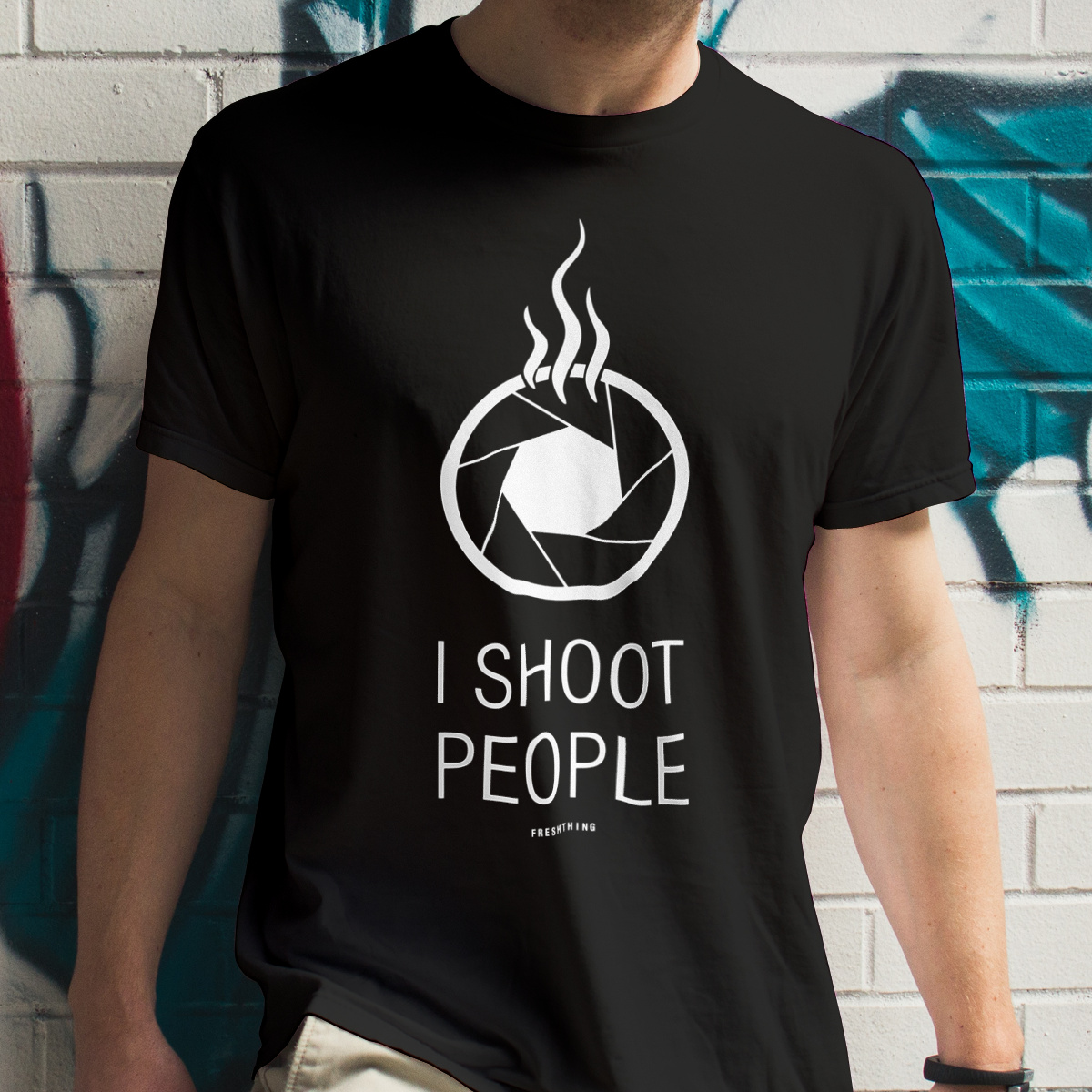 I Shoot People - Męska Koszulka Czarna