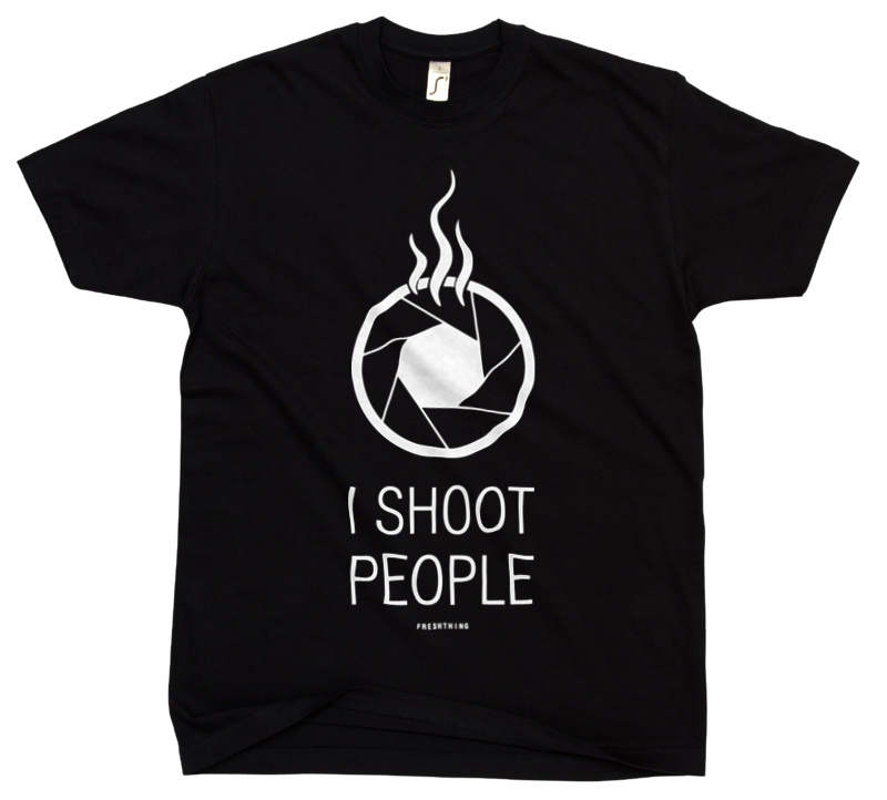 I Shoot People - Męska Koszulka Czarna