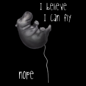 I believe I can fly - hipopotam - Torba Na Zakupy Czarna