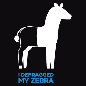 I defragged my zebra - Męska Koszulka Czarna