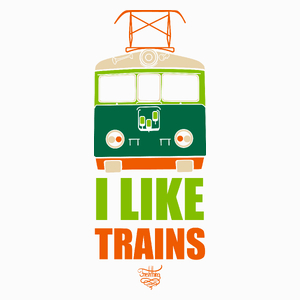 I like trains - Poduszka Biała