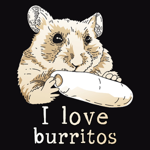 I love Burritos - Męska Bluza z kapturem Czarna