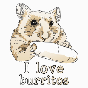 I love Burritos - Poduszka Biała