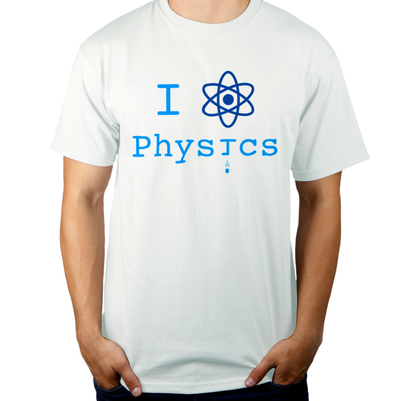 I love Physics Fizyka - Męska Koszulka Biała