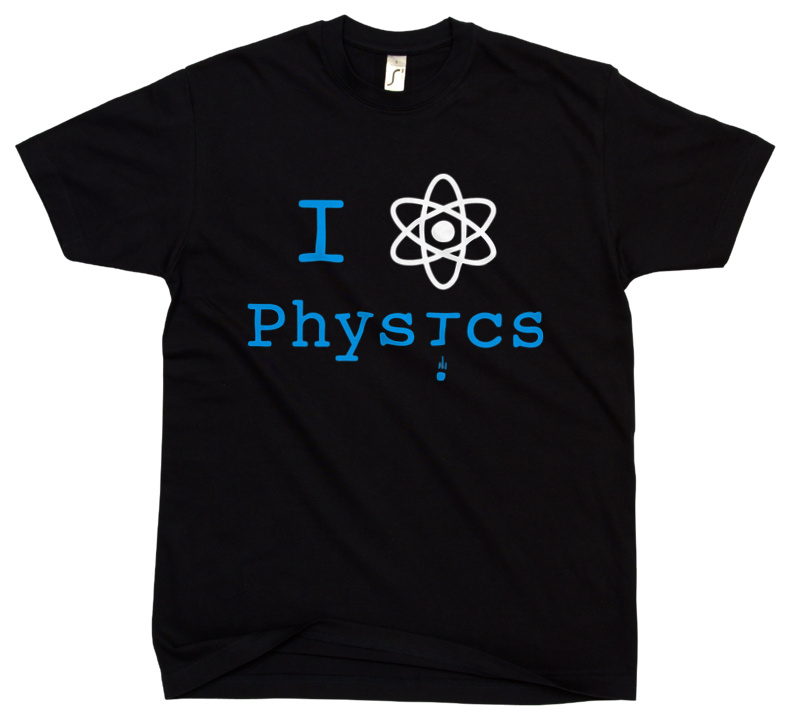 I love Physics Fizyka - Męska Koszulka Czarna