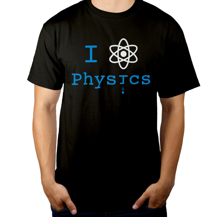 I love Physics Fizyka - Męska Koszulka Czarna