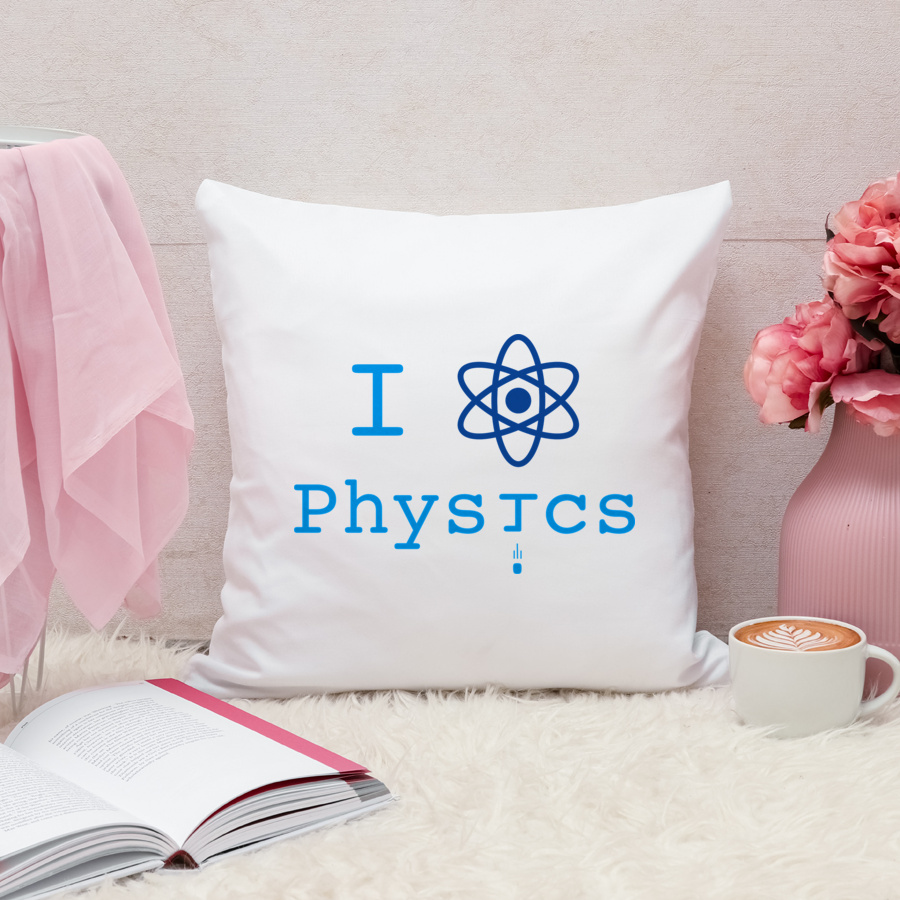 I love Physics Fizyka - Poduszka Biała