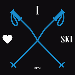 I love ski - Męska Bluza Czarna
