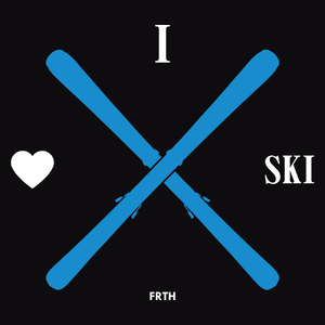 I love ski - Męska Bluza Czarna