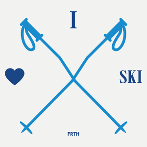 I love ski - Damska Koszulka Biała