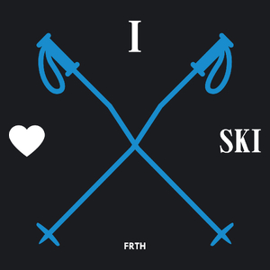 I love ski - Damska Koszulka Czarna