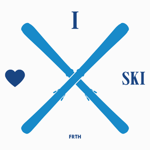 I love ski - Poduszka Biała