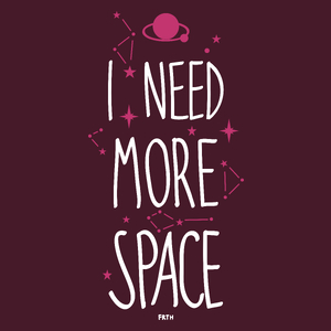 I need more space - Męska Koszulka Burgundowa