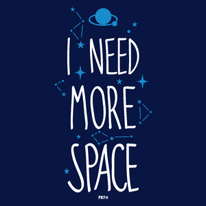 I need more space - Męska Koszulka Ciemnogranatowa