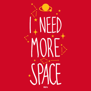 I need more space - Męska Koszulka Czerwona