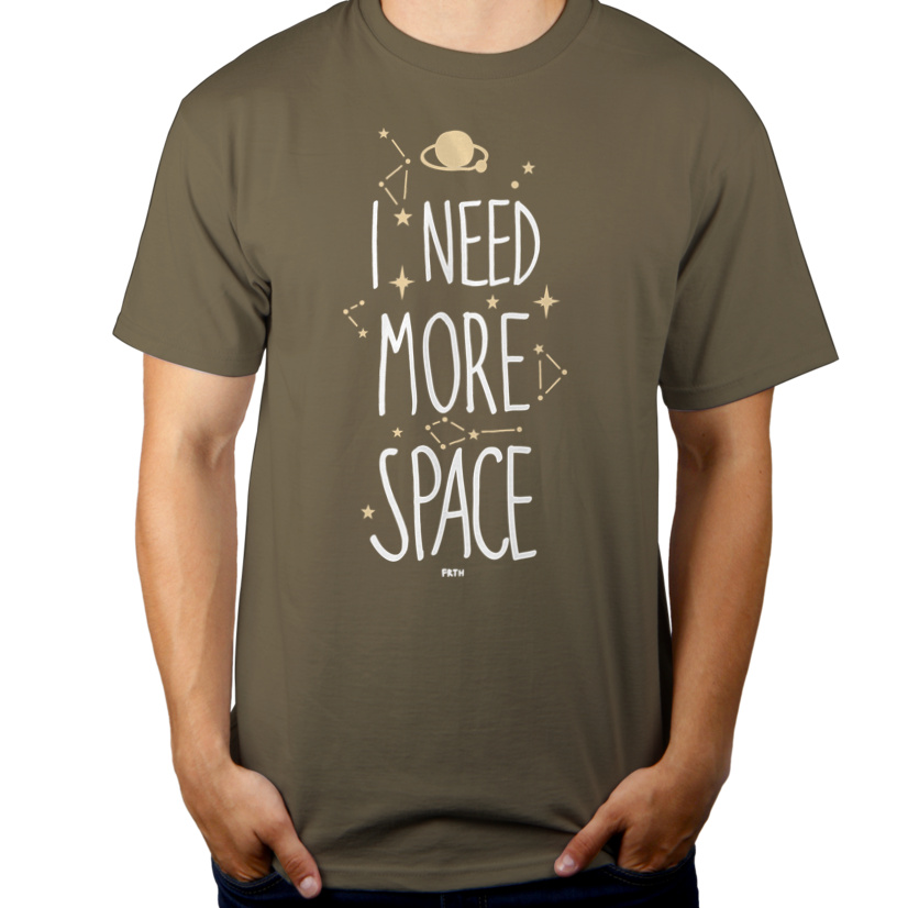 I need more space - Męska Koszulka Khaki