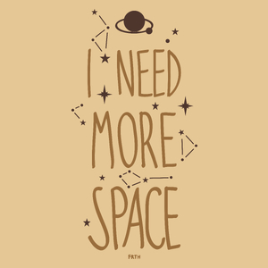 I need more space - Męska Koszulka Piaskowa