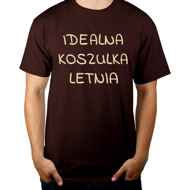 Idealna Koszulka Letnia - Męska Koszulka Czekoladowa
