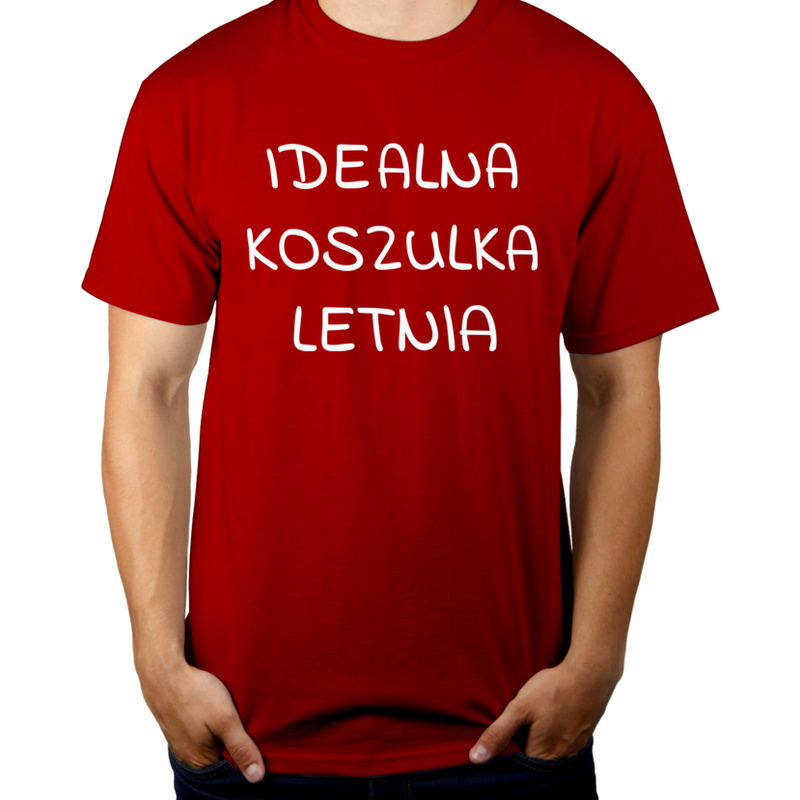 Idealna Koszulka Letnia - Męska Koszulka Czerwona