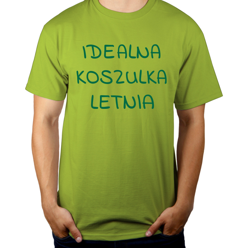 Idealna Koszulka Letnia - Męska Koszulka Jasno Zielona