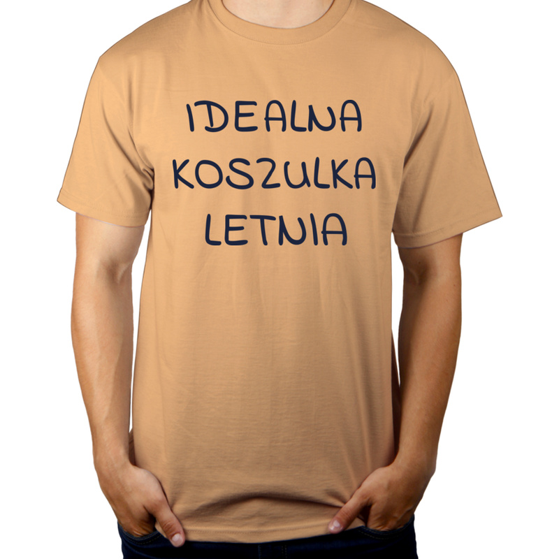 Idealna Koszulka Letnia - Męska Koszulka Piaskowa