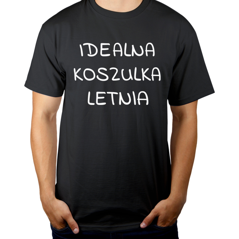 Idealna Koszulka Letnia - Męska Koszulka Szara