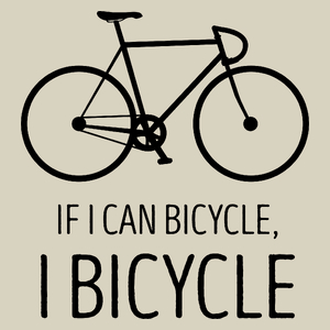 If I can bicycle, I bicycle - Torba Na Zakupy Natural