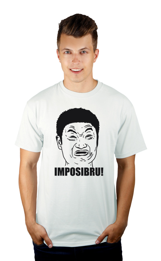 Imposibru - Męska Koszulka Biała