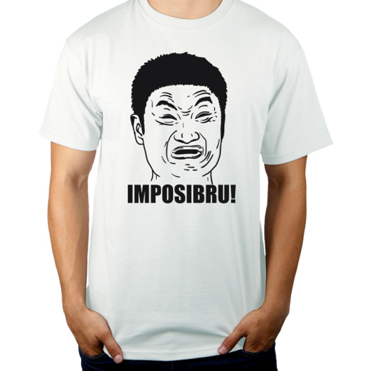 Imposibru - Męska Koszulka Biała