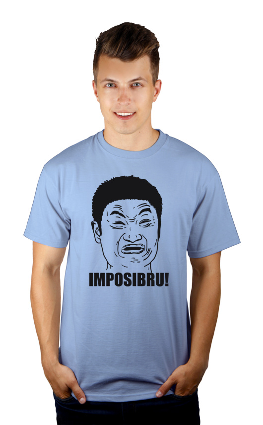 Imposibru - Męska Koszulka Błękitna