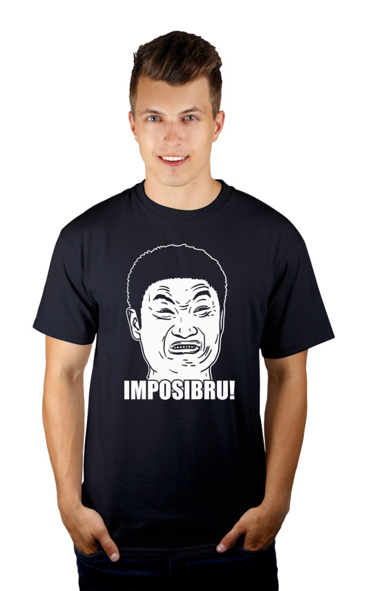 Imposibru - Męska Koszulka Ciemnogranatowa