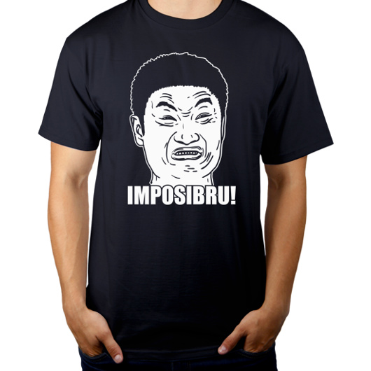 Imposibru - Męska Koszulka Ciemnogranatowa