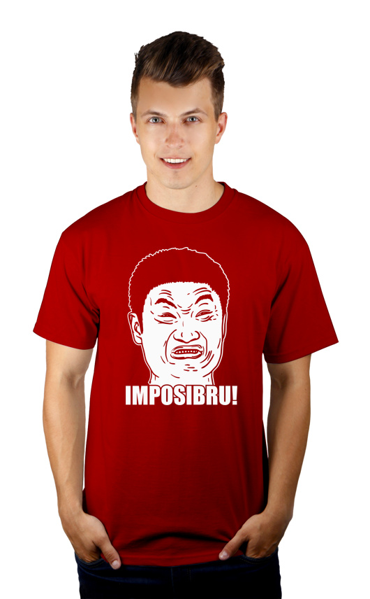 Imposibru - Męska Koszulka Czerwona
