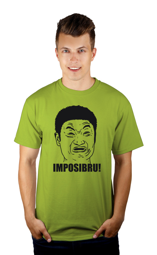 Imposibru - Męska Koszulka Jasno Zielona